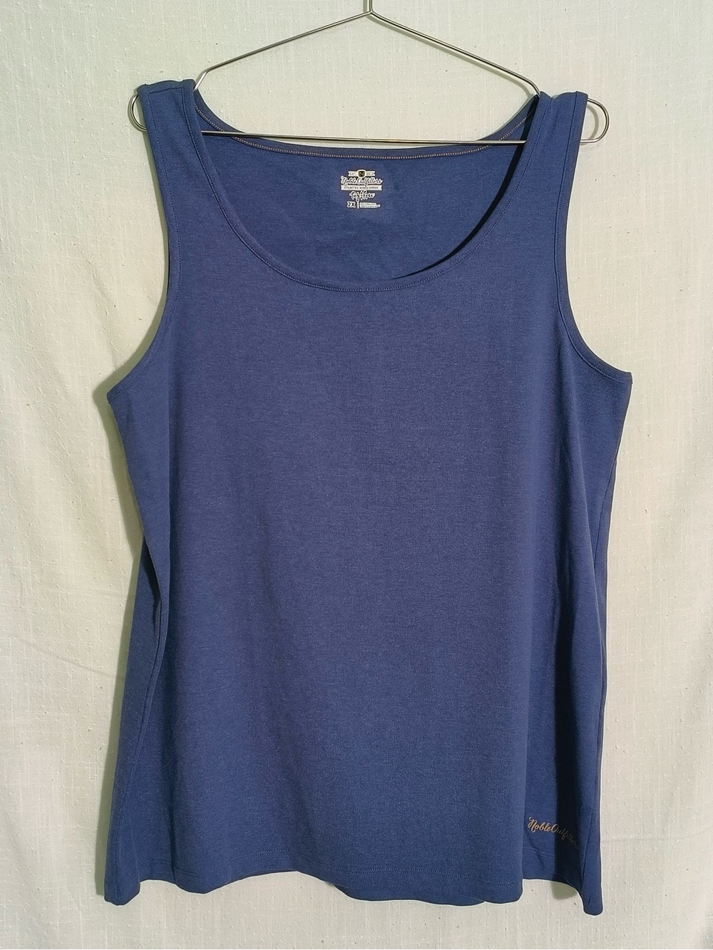 Noble Outfitters 2X Blue Tug-Free Sleeveless Scoop Neck Tank Top